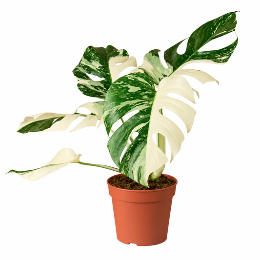50 - 70cm Variegated Monstera - Monstera Variegata Albo Cheese Plant 15cm Pot House Plant