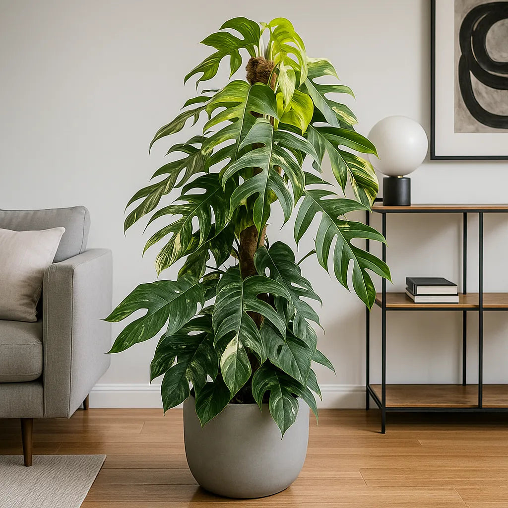 120 - 140cm Variegated Epipremnum Pinnatum Pot House Plant 24cm Pot