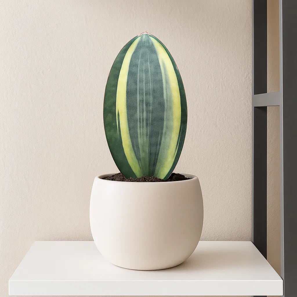 15 - 20cm Sansevieria Masoniana Aurea House Plant 14 cm Pot