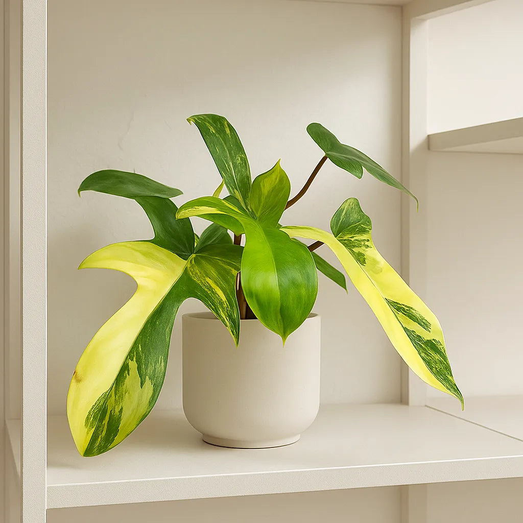 斑入り Philodendron Florida Beauty × tortum／希少交配／セクター斑