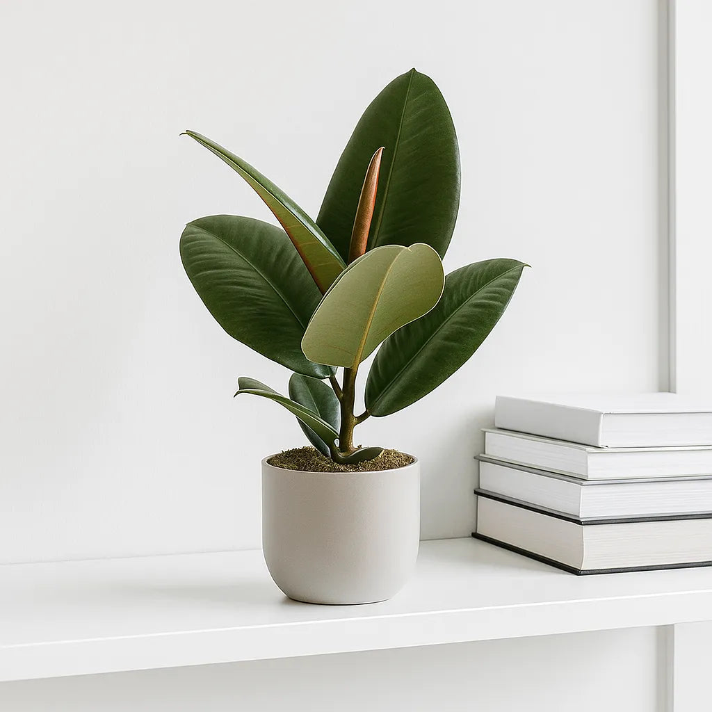 25 - 45cm Ficus Robusta Rubber Plant 12cm Pot House Plant