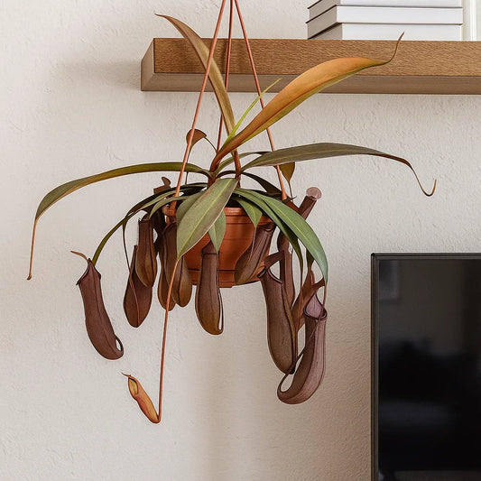 30 - 40cm Nepenthes Rebecca in Hanging Pot Monkey Jars 14cm Pot House Plant