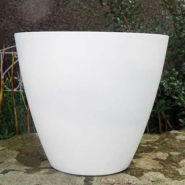 white ceramic plant pot 30cm 30cm Savannah Planter White Matt Plant Pot – Plants For All Seasons