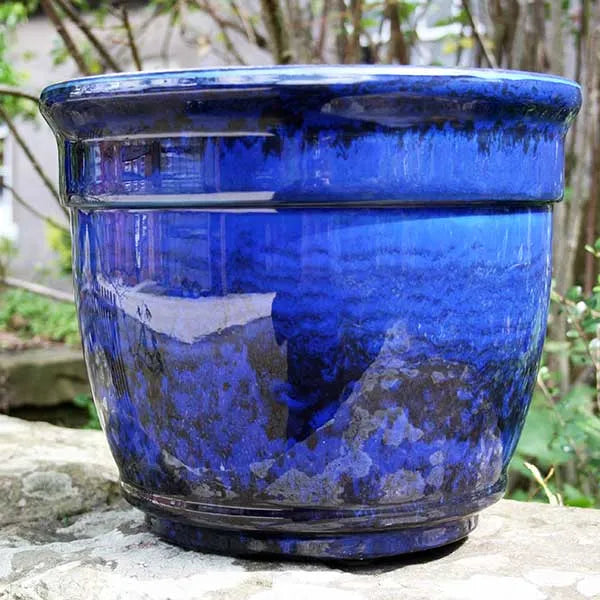 blue plant pots uk 33cm Ardente Planter Midnight Blue Plant Pot – Plants For All Seasons