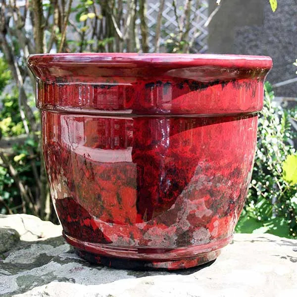 ruby red plant pot 33cm Ardente Planter Ruby Red Plant Pot – Plants For All Seasons