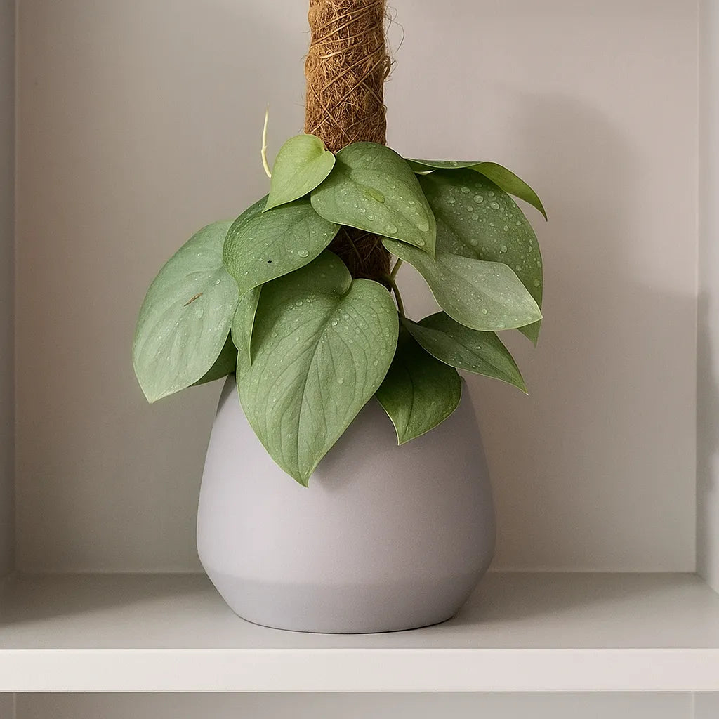 35 - 45cm Scindapsus Silver Hero On Mosspole Pothos 14cm Pot House Plant
