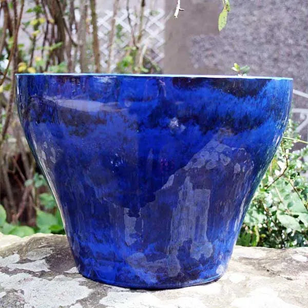 35cm plant pot 35cm Santorini Planter Midnight Blue Plant Pot – Plants For All Seasons