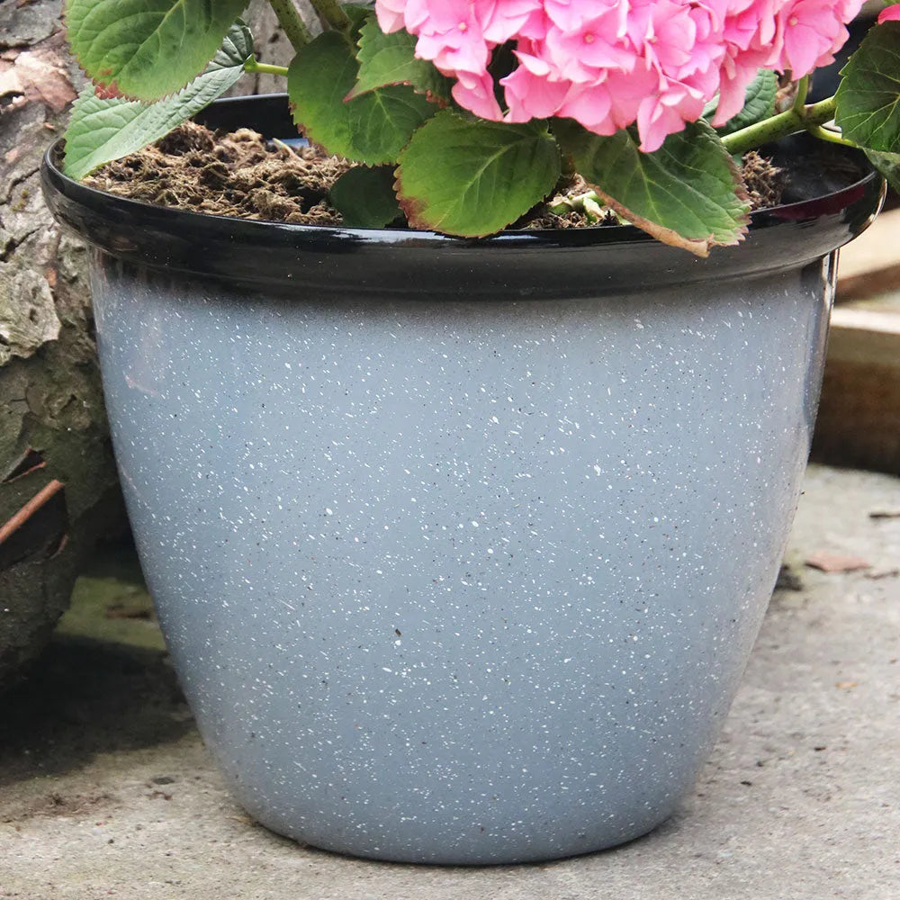 honey pot plant 40cm Honey Pot Grey Speckled Plant Pot – Plants For All Seasons