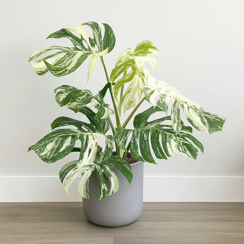 white and green monstera 50