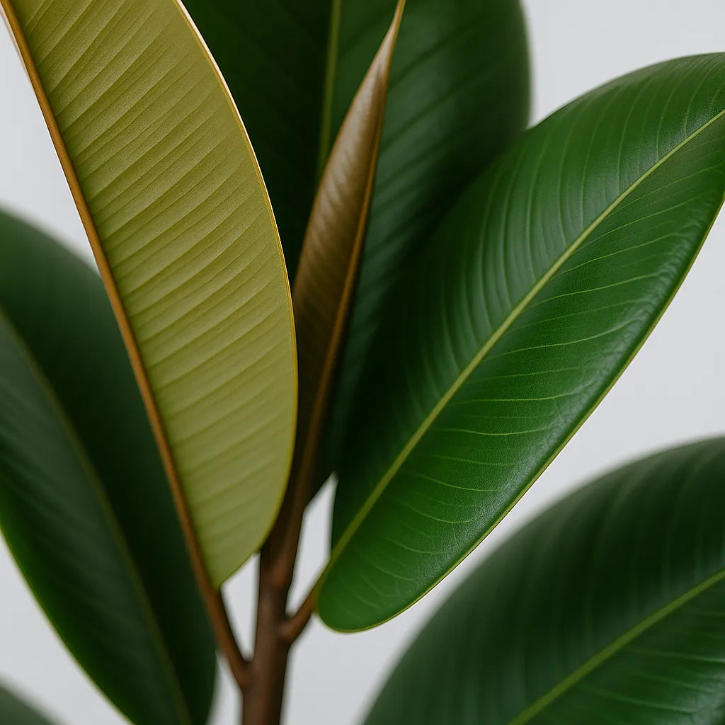 95 - 110cm Ficus Robusta 3 Stem Rubber Plant 27cm Pot House Plant