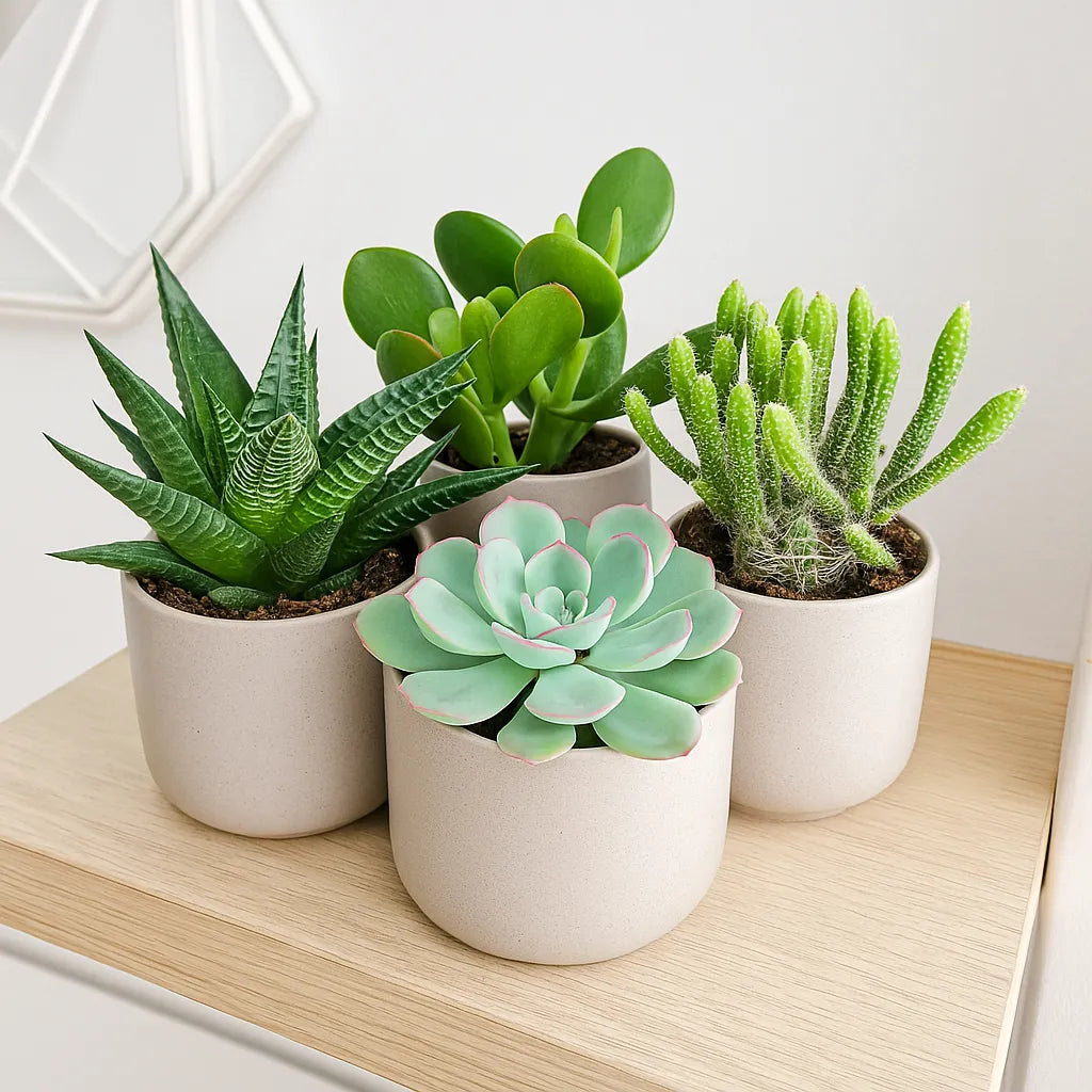house plants succulents Baby Succulent Mix (4 Plants) 6cm Pot House Plants – Plants For All Seasons