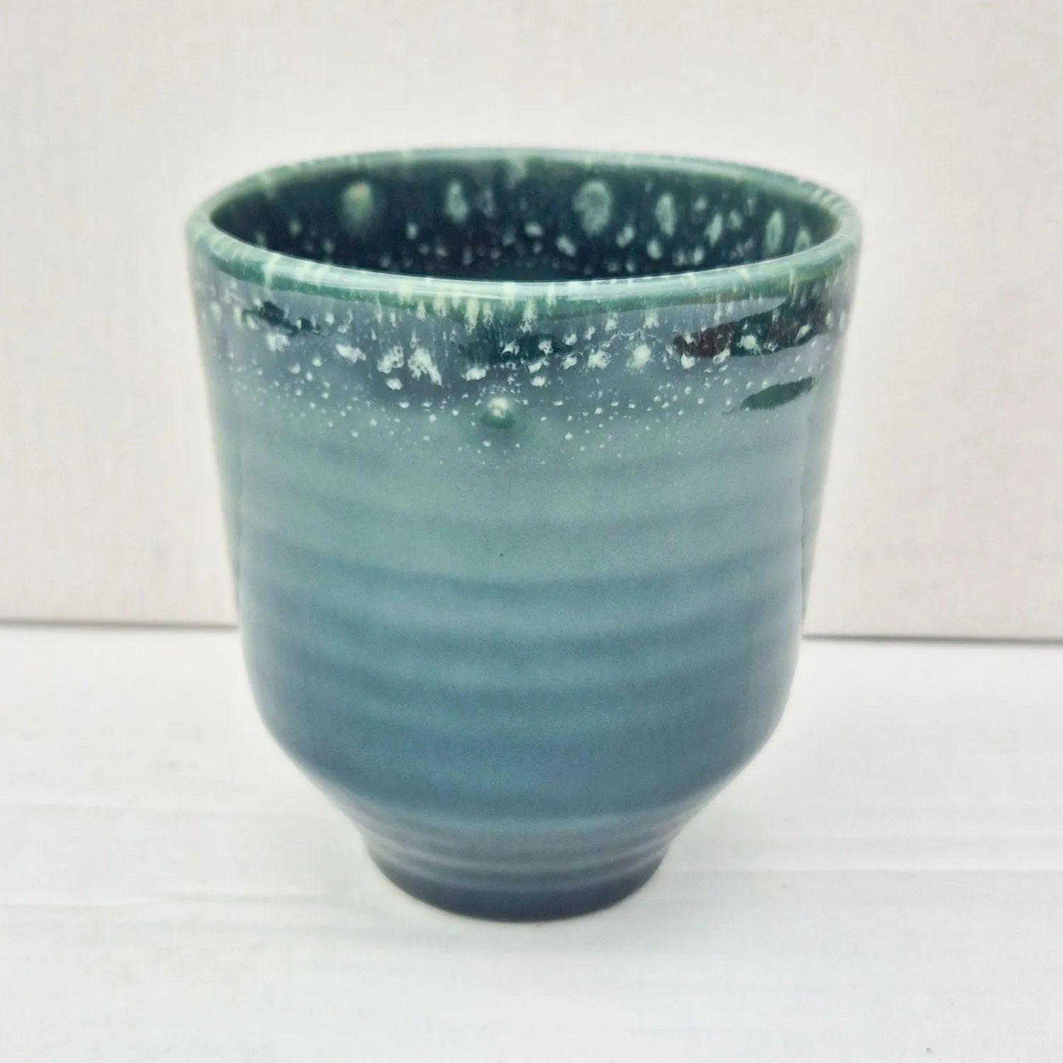 Blue Reactive Glaze 10cm Plant Pot