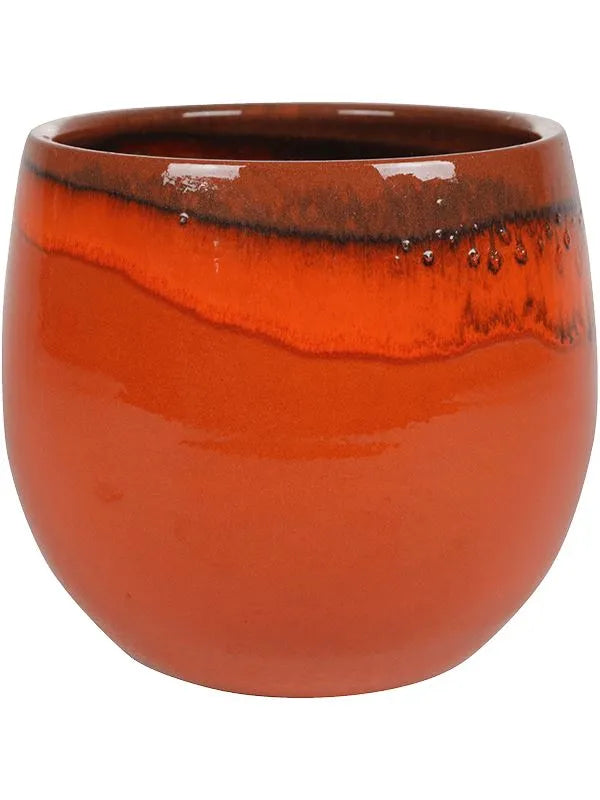 plant pots 20cm Charlotte Plant Pot 20cm Height 18cm Dia Pot Orange – Plants For All Seasons
