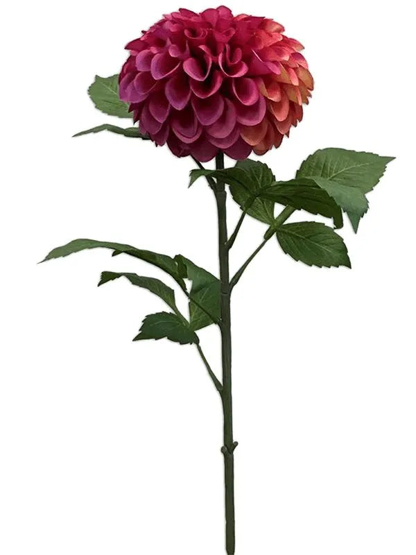 Dahlia Pompon Artificial Plant Premium Faux 74cm Height