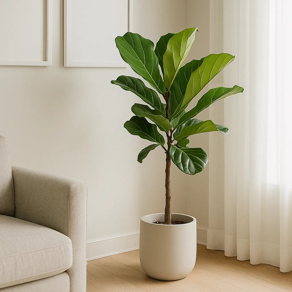 best artificial fiddle leaf fig tree uk Ficus Lyrata Standard Tree Fiddle Leaf Fig House Plant – Plants For All Seasons