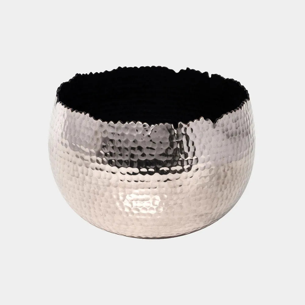 Hammered Bowl Nickel & Black 30cm