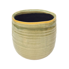 Mint Green Crackle Glaze Bowl 13cm Indoor Plant Pot