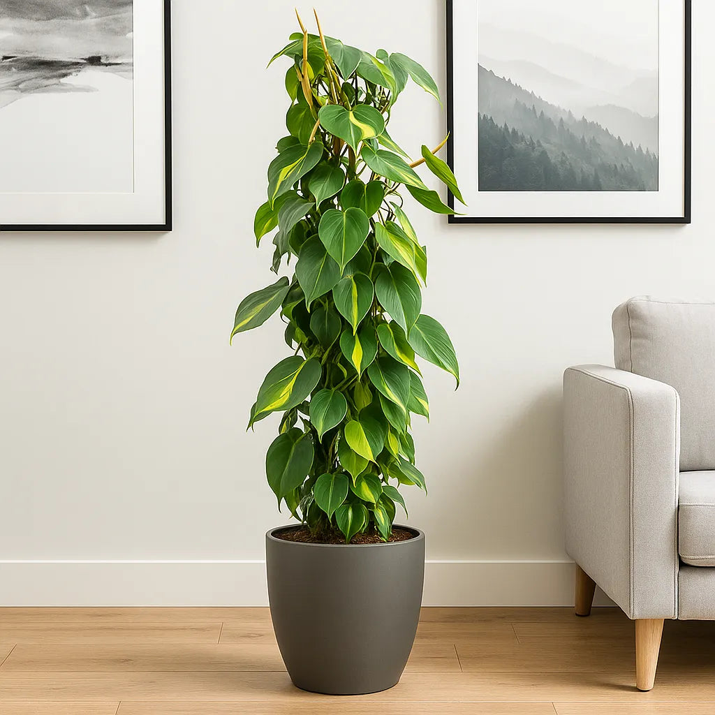 Philodendron Brazil on Mosspole Scandens Pothos House Plant