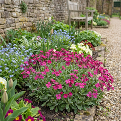 Arabis Aubris Deep Rose, Ready to Plant in Your Garden, 1L