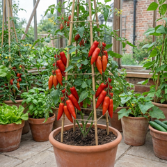 Grafted Cornabel Tomato Plants, Premium Live Plants, Outdoor & Greenhouse Ready, 1L Root Ball