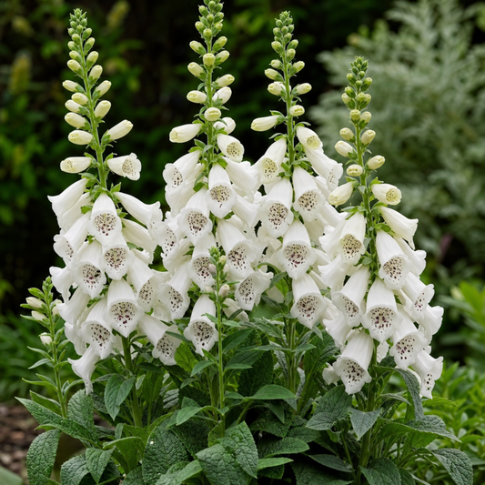 1 Large Plant - Digitalis Dalmatian White, Ready to Plant in Your Garden, 2L Pot
