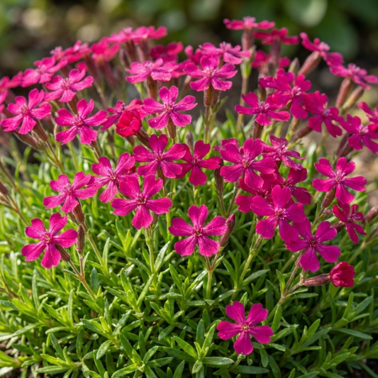 Silene Schafta Hardy Perennial Plants, Pink Flowering Ground Cover for Rockery, Litre Root Ball