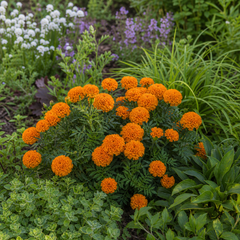 1 Large Plant - Marigold Durango Tangerine, Outdoor Garden Ready, 2L Pot