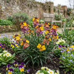 Erysimum Spring Feeling Hardy Perennial Wallflower Plants, Bee Friendly, Fragrant, Outdoor Garden Ready, 1 Litre / 11cm Root-Ball