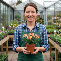 Verbena Magelana Peach Trailing Plants, Summer Bedding Flowers, Hanging Basket & Garden Ready, 10.5cm Root Ball