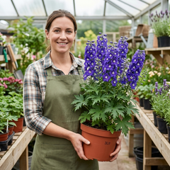 1 Delphinium Pixie Neptune Rocket, Hardy Perennial Flowering Plant, Garden Ready, 3 Litre Root Ball