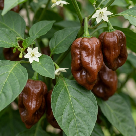 Chilli Pepper Plants - Habanero Chocolate, Ready to Plant in Your Garden