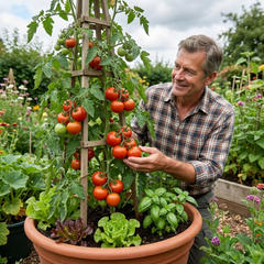 Tomato ‘Consuelo’ Plants, High Yield Sweet Cherry Tomato, Garden Ready Live Vegetable Seedlings, 1L Root Ball