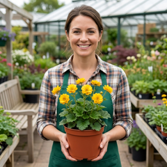 Set of 3 or 6 Geum Lady Stratheden Hardy Perennial Plants, Yellow Summer Flowering, Bee Friendly Cottage Garden Plants, Outdoor Garden Ready, 1 Litre Root-Ball
