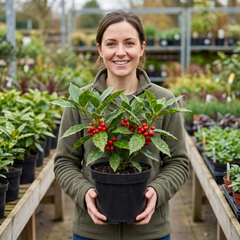 Aucuba Japonica Rozannie Plant, Hardy Evergreen Shrub, Outdoor Garden Ready, Litre Root Ball