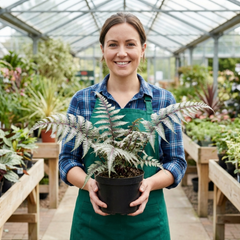 Japanese Painted Fern Athyrium Pewter Lace Plants, Hardy Shade Perennial, 1 Litre Root Ball