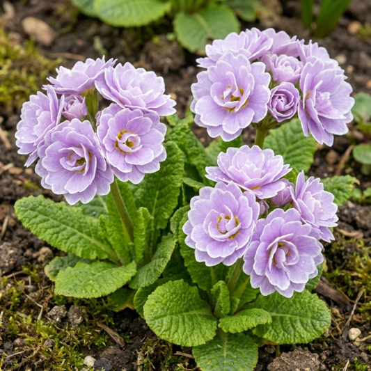 Primrose Queen Lilac Picotee Plants, Hardy Perennial, Spring & Autumn Flowering, Outdoor Garden Ready, 1 Litre Root-Ball