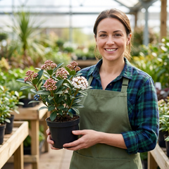 Viburnum Tinus Gwenllian Hardy Evergreen Flowering Shrub Plants, Winter Flowering Hedge, Outdoor Garden Ready, 11cm Root-Ball