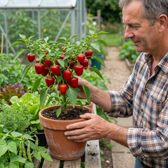 Sweet Pepper Snack Red, Ready to Plant in Your Garden