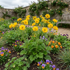 Set of 3 or 6 Geum Lady Stratheden Hardy Perennial Plants, Yellow Summer Flowering, Bee Friendly Cottage Garden Plants, Outdoor Garden Ready, 1 Litre Root-Ball