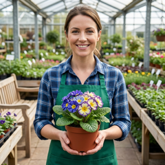 Primrose Chameleon Blue Hardy Perennial Plants, Colour Changing Spring Flowers, Outdoor Garden Ready, 1 Litre Root-Ball