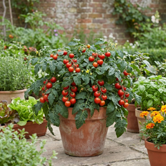 Set of 3 or 6 Large Plants - Tomato Losetto Variety, Ready to Plant in Your Garden, 10.5 cm