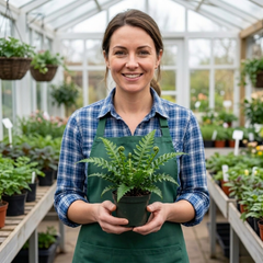 Braun's Holly Fern Polystichum Braunii Plants, Hardy Evergreen Perennial, 1Ltr Root-Ball