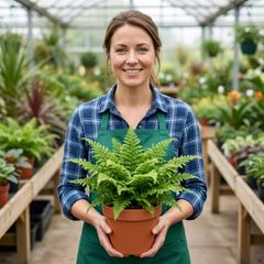 Soft Shield Fern Polystichum Plumosum Densum Plants, Hardy Evergreen Perennial, 1 Litre Root Ball