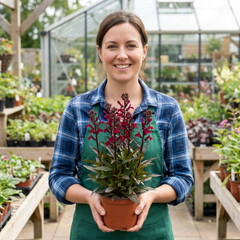 Lobelia Starship Burgundy Upright Hardy Perennial Plants, Outdoor Garden Ready, 1 Litre Root Ball