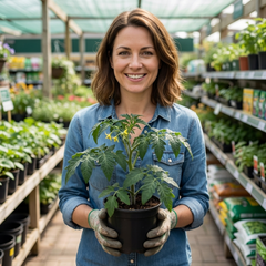 Patio Tomato Jo & Grace Plants, Live Tomato Seedlings, Outdoor Garden Ready, 1L Root Ball