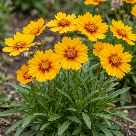 Coreopsis Uptick Gold Bronze Hardy Perennial Plants, Bee Friendly Summer Flowering, 1 Litre Root Ball