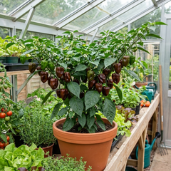 Chilli Pepper Plants - Habanero Chocolate, Ready to Plant in Your Garden