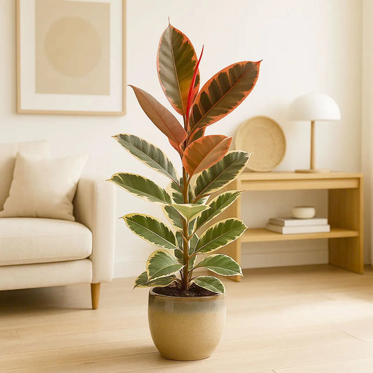 110 - 140cm Ficus Elastica Belize Rubber Plant 21cm Pot House Plant