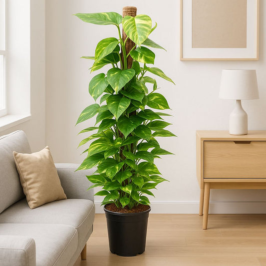 120 - 140cm Epipremnum Aureum Pothos on Mosspole 24cm Pot House Plant House Plant