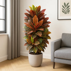 130 - 140cm Codiaeum Variegatum Petra Croton 32cm Pot House Plant
